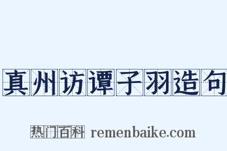 真州访谭子羽造句是什么意思的图片